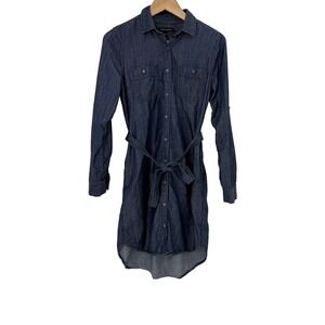 Banana Republic Chambray Shirt‎ Dress Women's Size 2 Long Sleeve Casual